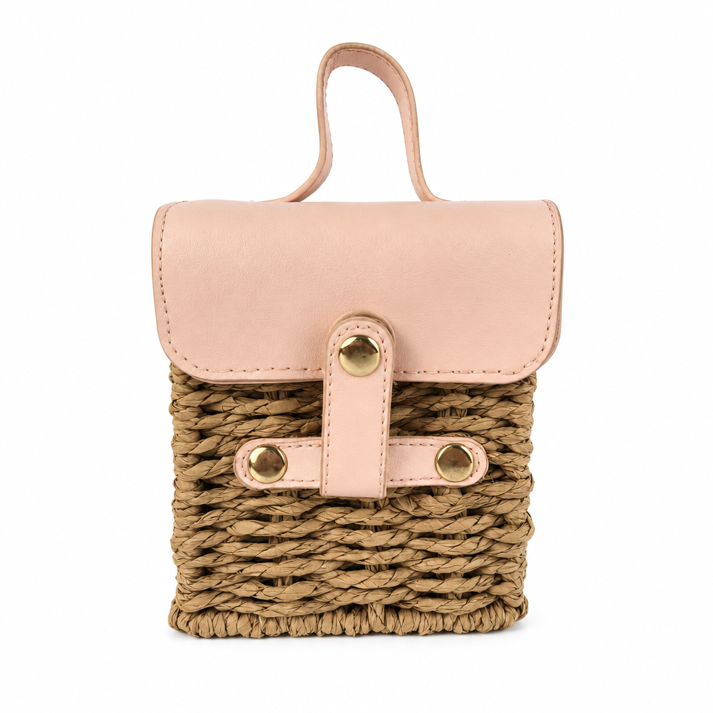 Custom Handmade Paper Rope Gift Basket | Woven Basket with Leather Handle