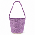 Handwoven Purple Carry Basket for Gifts, Flowers & Home Storage