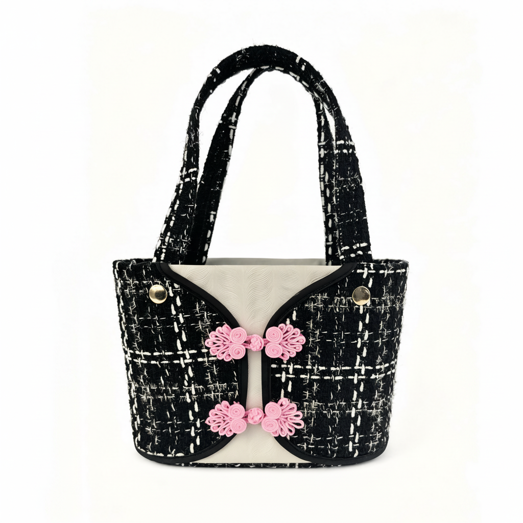 Custom Tweed Tote Bag | Handmade Eco-Friendly Fashion Handbag Manufacturer