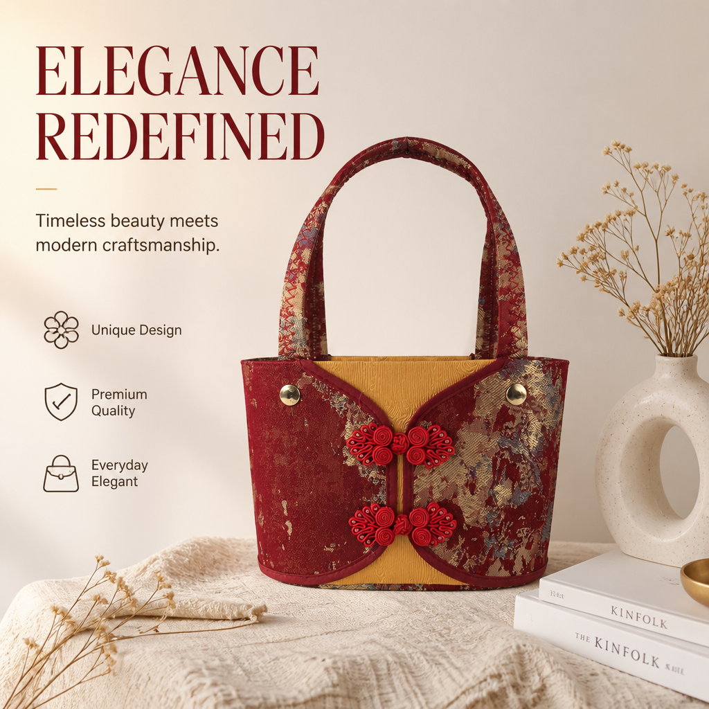 Custom Festive Gift Tote Bag | Traditional-Inspired Holiday Gift Bag