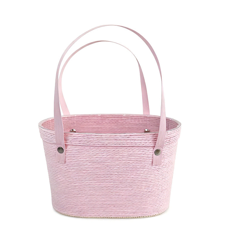 Custom Handmade Paper Rope Gift Basket | Eco-Friendly Woven Basket with PET Liner