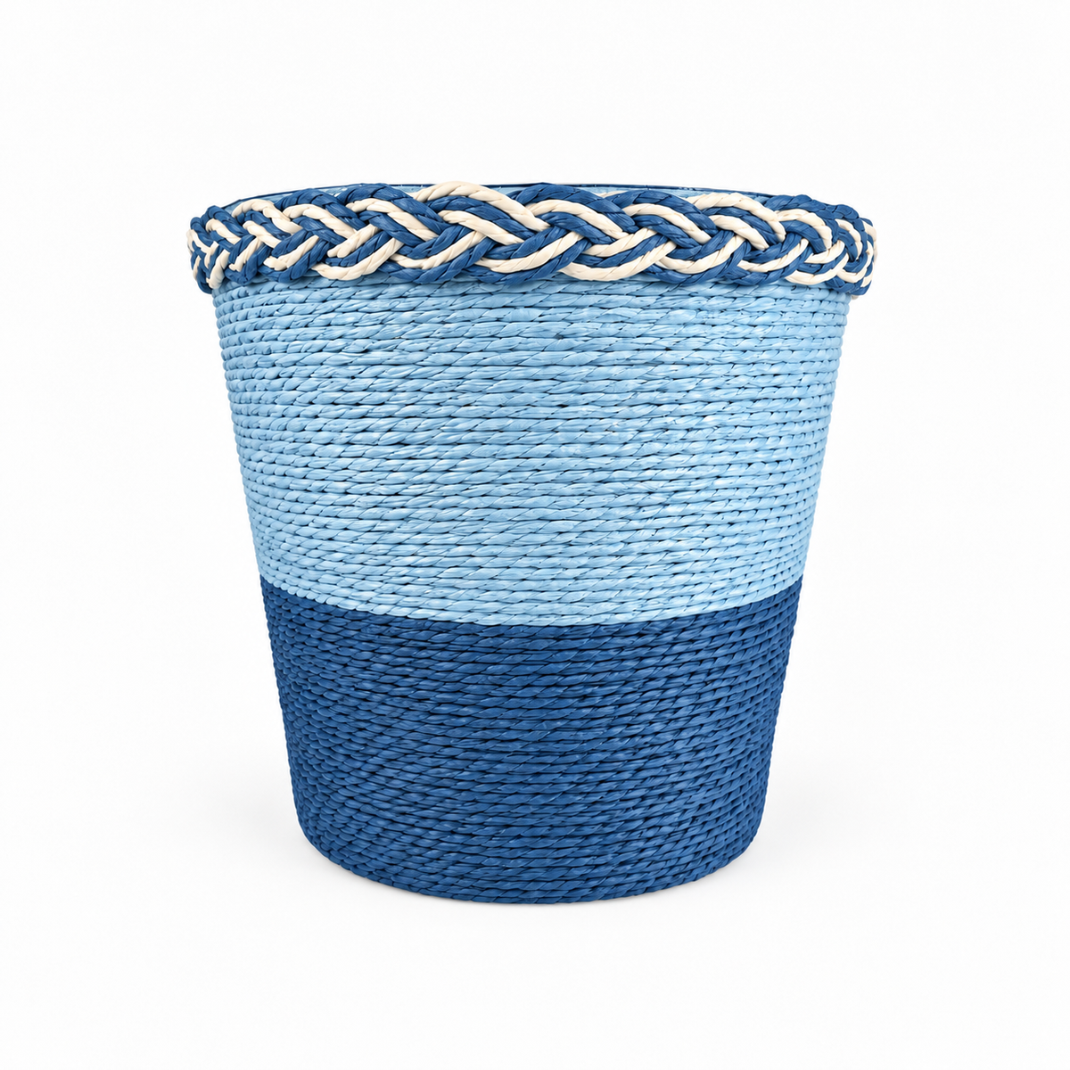 Handwoven Green Storage Basket, Natural Eco-Friendly Home Organizer, Multipurpose Decorative Woven Basket