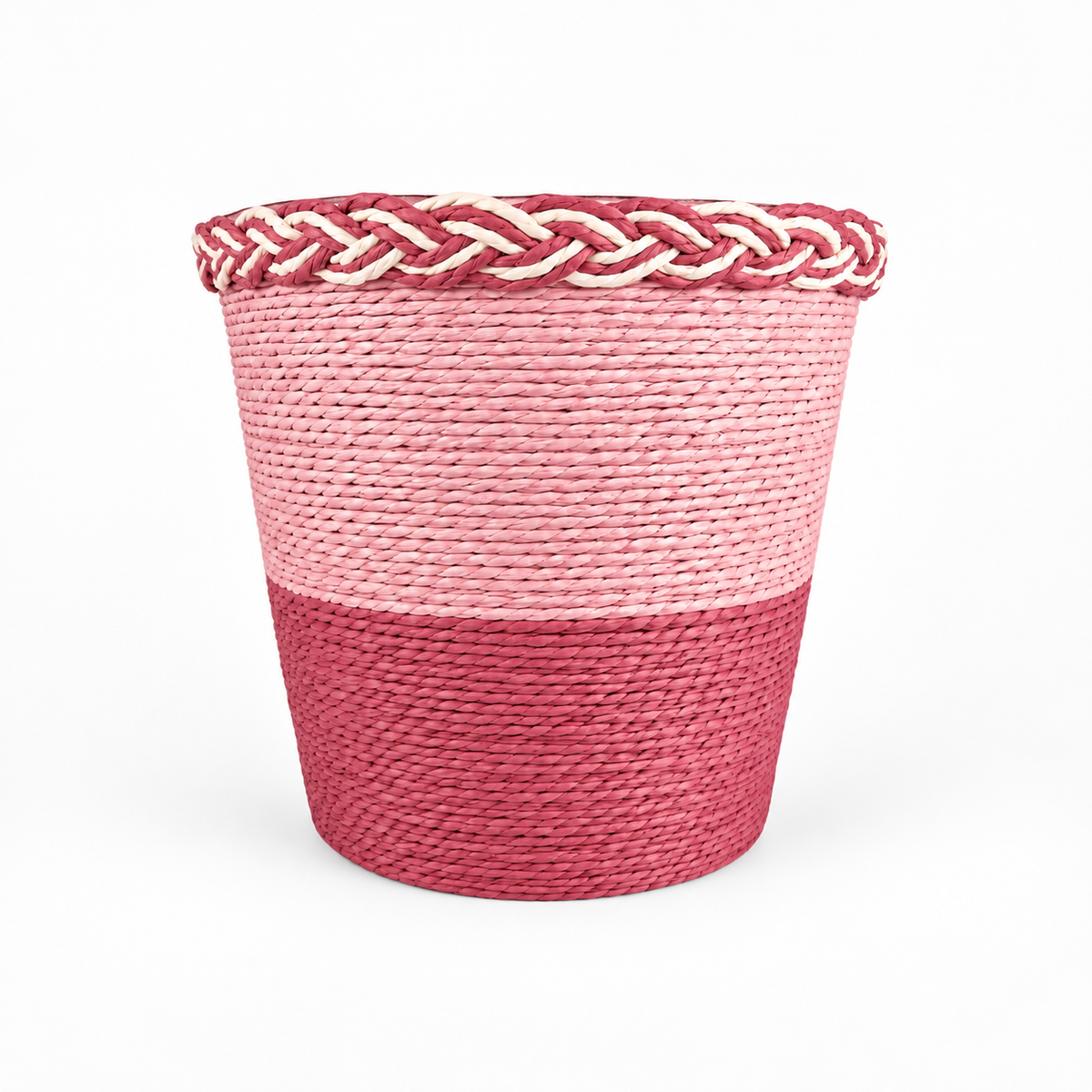 Handwoven Green Storage Basket, Natural Eco-Friendly Home Organizer, Multipurpose Decorative Woven Basket