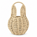 Handwoven Bunny Ear Basket with Handle – Natural Kids Gift & Easter Storage Basket