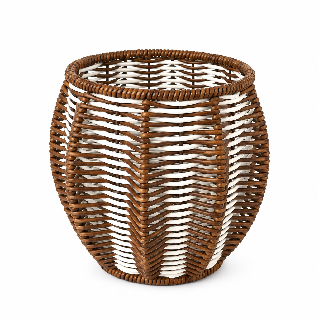 Handwoven PE & PP Wicker Storage Basket – Decorative & Durable Home Organizer