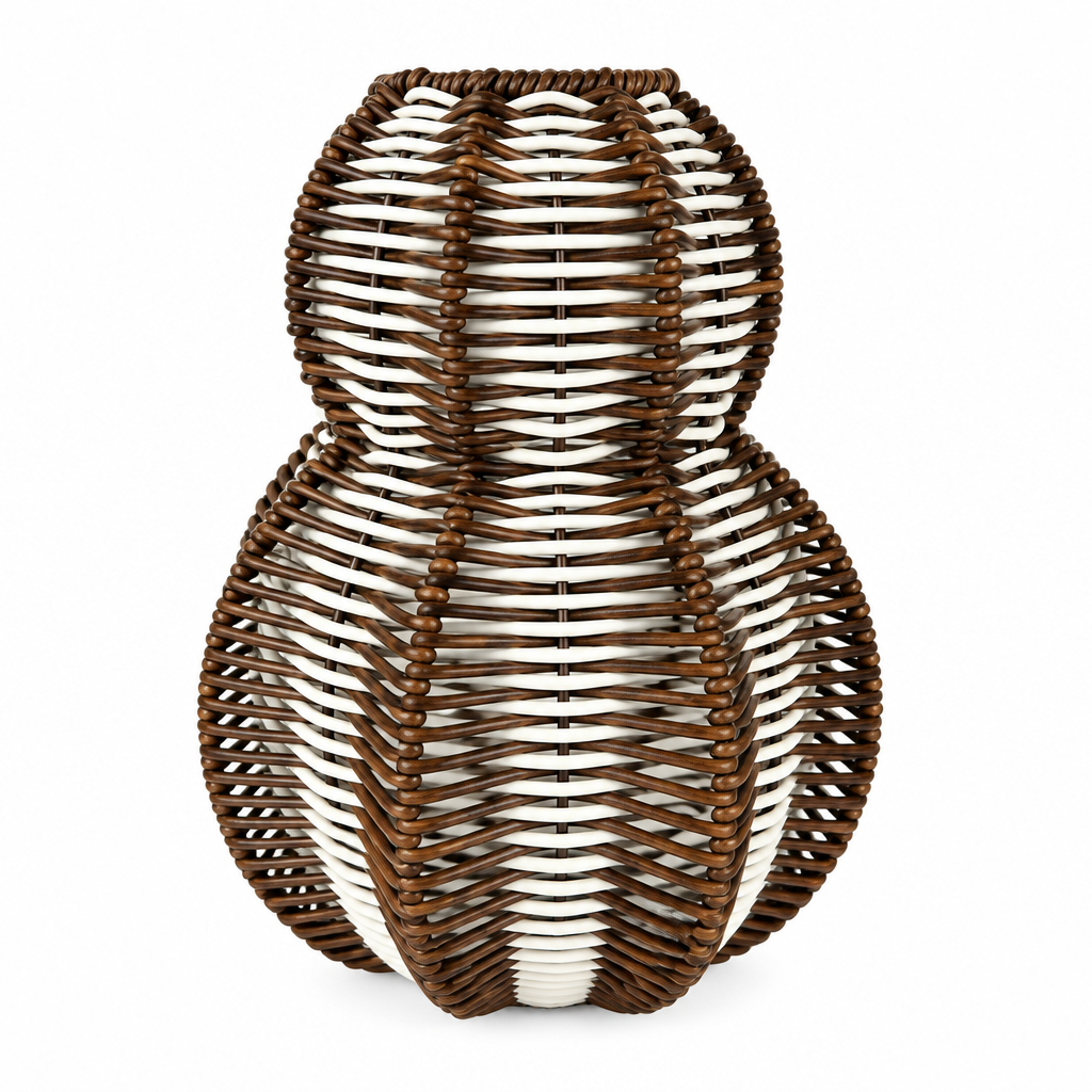 Handwoven PE & PP Wicker Vase Basket – Decorative Home Storage & Organizer