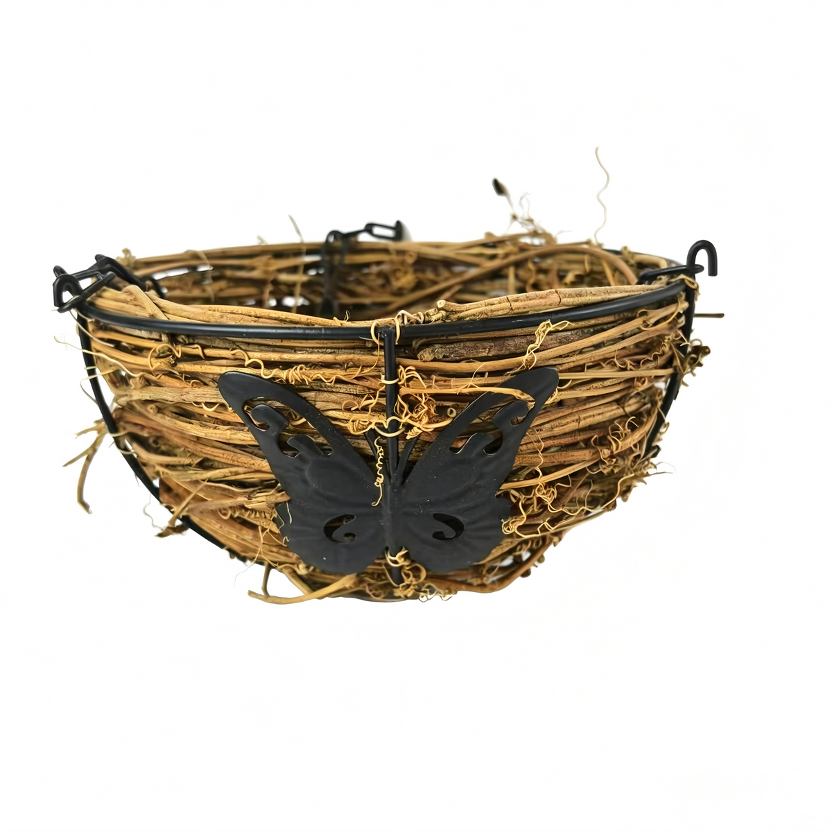 Handwoven Natural Vine Wall Basket – Rustic Hanging Planter & Home Déco