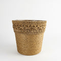 Eco-Friendly Paper Rope Planter Basket with Biodegradable PET Inner Pot & Jute Lace Trim