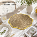 Handwoven Natural Fiber Placemat – Rustic Table Mat for Dining & Home Décor