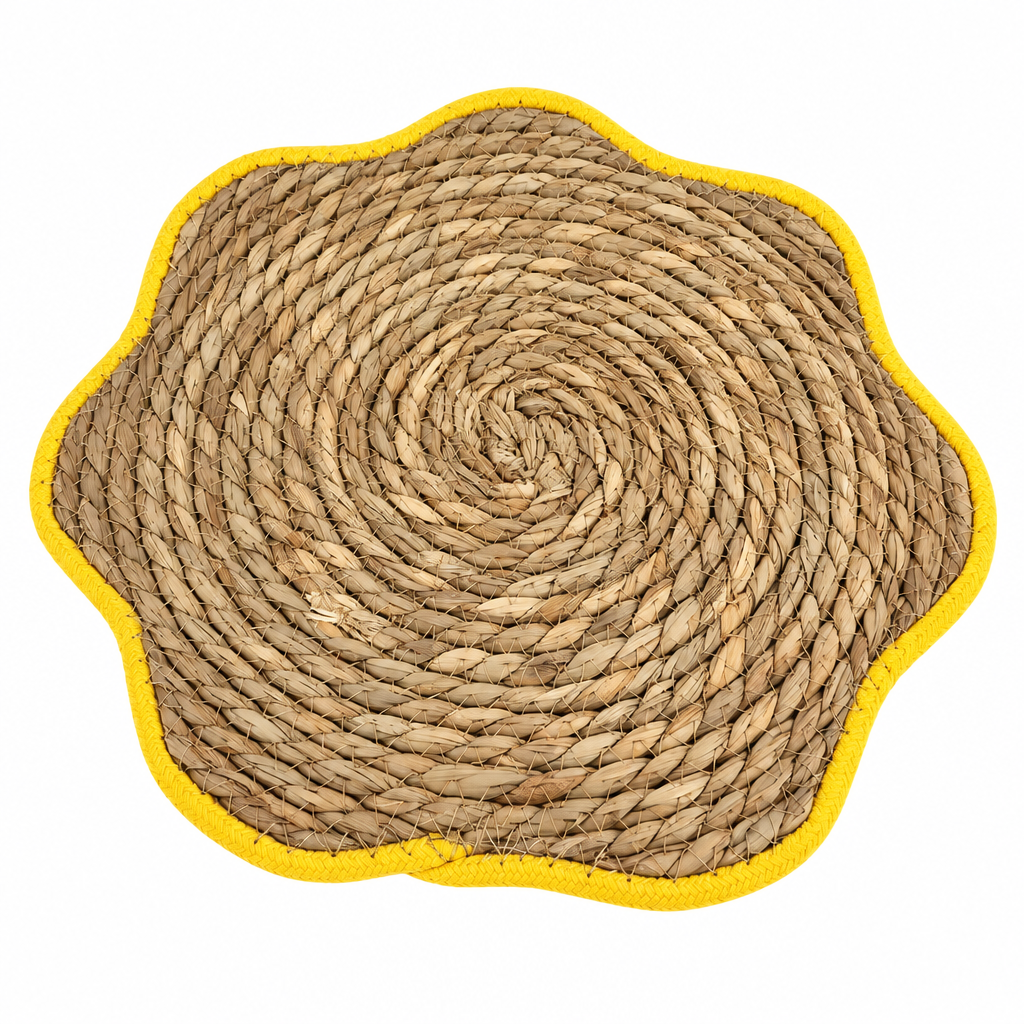 Handwoven Natural Fiber Placemat – Rustic Table Mat for Dining & Home Décor