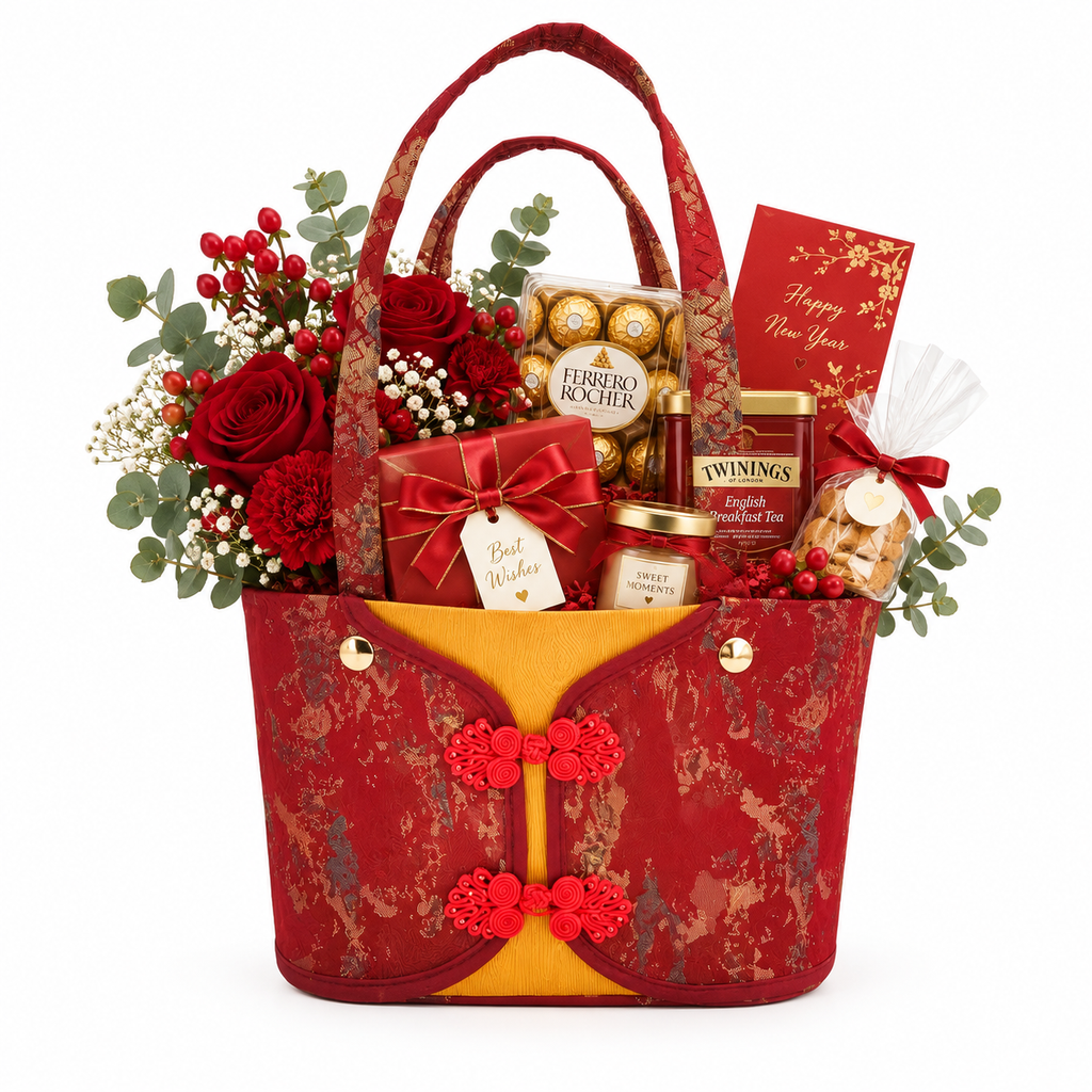 Custom Festive Gift Tote Bag | Traditional-Inspired Holiday Gift Bag