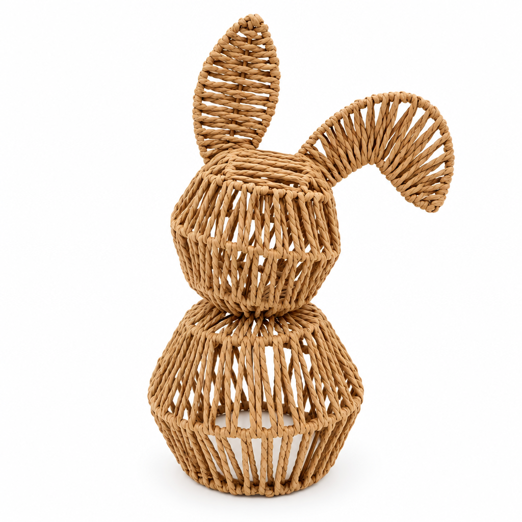 Handcrafted Paper Rope Bunny – Natural Woven Rabbit Home Decor