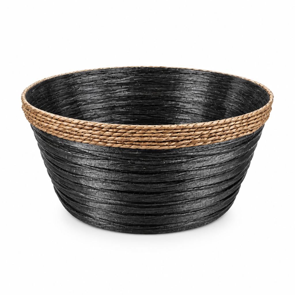 PE+PP Wicker Planter Basket with Built-In PET Liner – Weatherproof Indoor & Outdoor Plant Pot