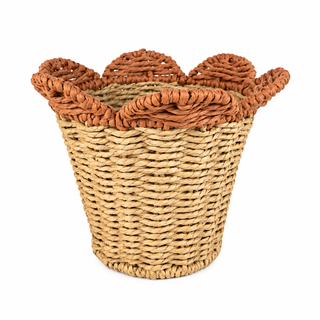 Handcrafted Paper Rope Basket – Natural Woven Storage & Plant Holder for Rustic, Boho & Modern Home Décor