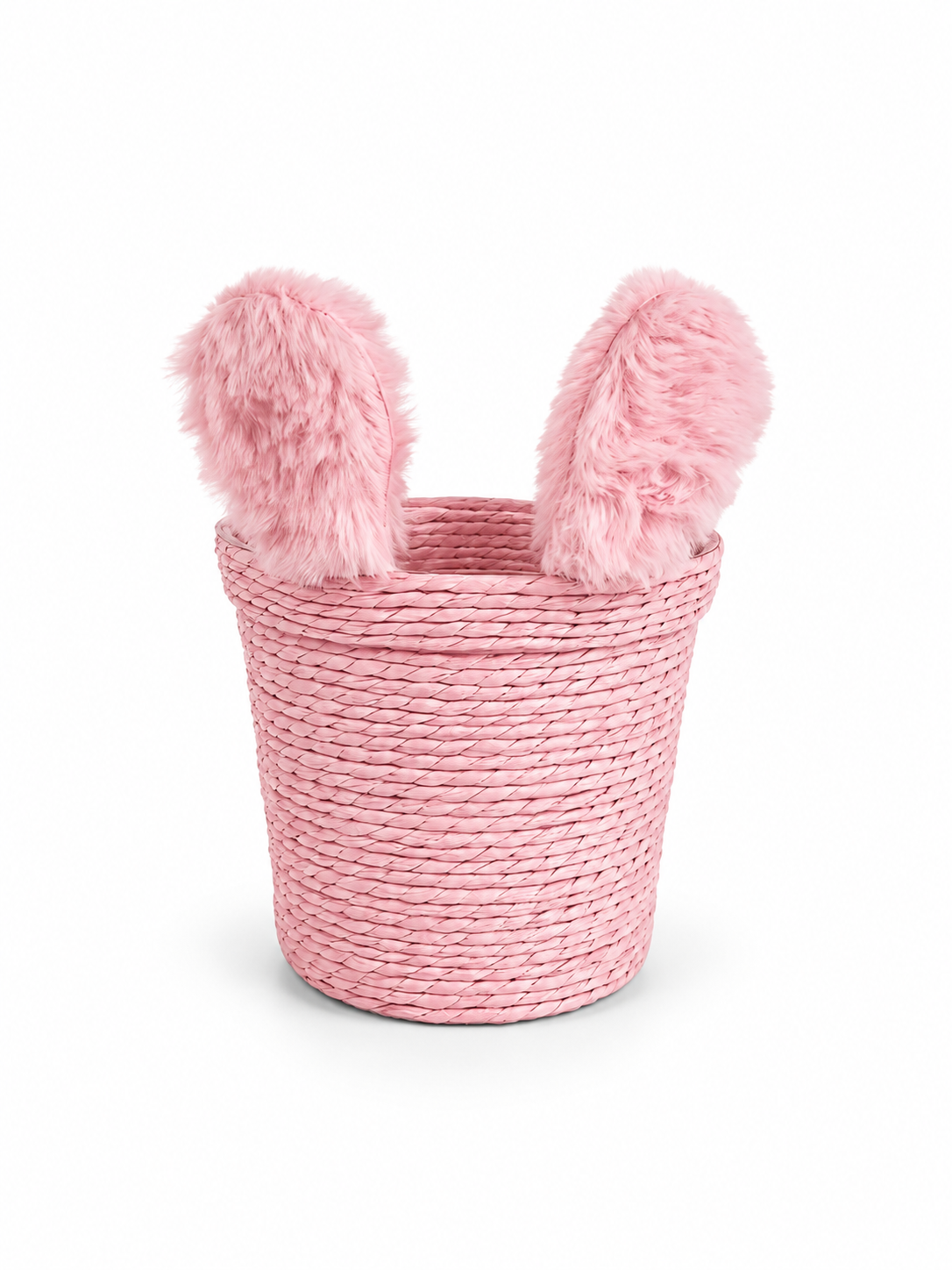 Blue Bunny Ear Handwoven Paper Rope Basket | Cute Animal Kids Storage Basket | Easter Decorative Basket