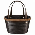 Custom Black PE+PP Rattan Hanging Gift Basket with Woven Design | Durable & Lightweight Basket for Gifts & Storage