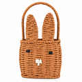 Handwoven Bunny Basket with Handle – Kids Easter Gift & Storage Basket