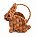Cute Woven Bunny Carry Basket for Easter Gifts, Kids & Holiday Décor