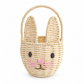 Handwoven Bunny Face Basket with Handle – Kids Easter Gift & Candy Basket