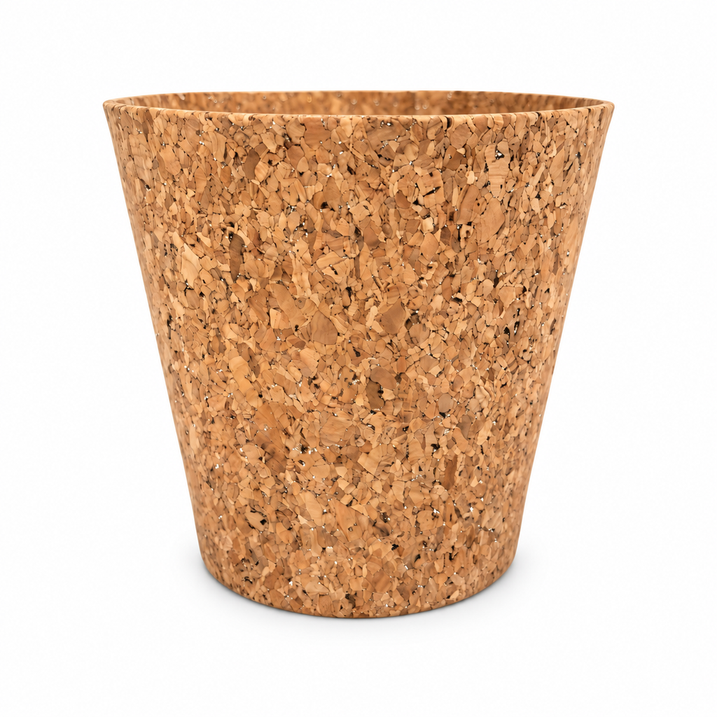 Natural Cork Planter Pot Cover – Decorative Indoor Plant & Storage Container