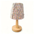 Handcrafted Multicolor Yarn Table Lamp with Wooden Base for Bedroom & Kids Room